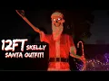 12ft Skeleton Santa Outfit from Home Depot Review