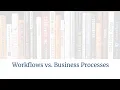Workflows vs Business Processes