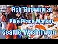 Fish Throwing at Pike Place Fish Market in Seattle Washington