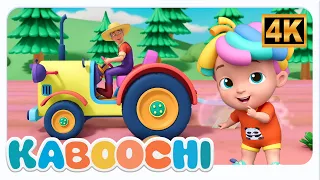 Kaboochi Las ruedas del tractor + Más canciones de aprendizaje para niños.
