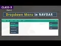 Bootstrap Tutorials for Beginner -Class 9 2 -Dropdown Menu in Navbar in Bootstrap
