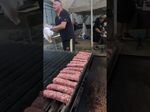 Romanian Grill of Sausages and Chicken. Street Food from Italy