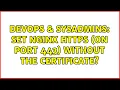 DevOps SysAdmins Set Nginx https on port 443 without the certificate