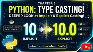 Python Type Casting Tutorial Implicit vs Explicit Conversion Chapter 5