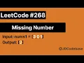 Missing Number LeetCode 3 Approaches XOR Trick Explained