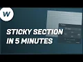 Create STICKY SECTIONS in 5 minutes Webflow Tutorial 2021