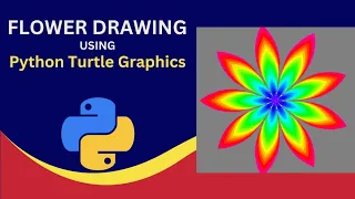 Flower drawing using Python Turtle Graphics Best animation In Python Turtle Graphics