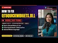 Fix qt5quickwidgets dll and Qt 5 Errors