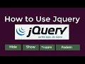 jQuery Class 01 How to use jQuery hide show toggle fade IN function