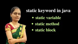 static keyword in java Hindi static variable static method static block placement java course