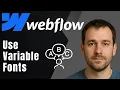 Webflow How to Use Variable Fonts Custom Typography Tutorial