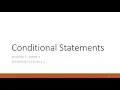 M1 V3 Conditional Statements