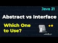 The Java Interview Question Abstract Class vs Interface EXPLAINED