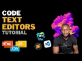 Gentle Intro to Code Text Editors Visual Studio Code HTML CSS JavaScript