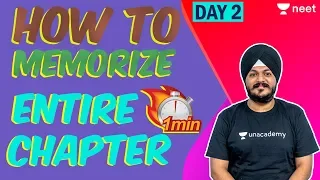 Download How to Memorize Entire Chapter | Day 2 | How to Memorize | Unacademy NEET | Indrajeet Sir MP3