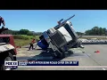 Driver hurt after semi truck rolls over on SR 167