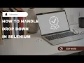 How To Handle Dropdown In Selenium WebDriver SQA world