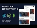 Build a Fullstack Blog App using MERN react node mongo express Part - 3