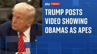 White House removes video shared by Trump showing Obamas as apes