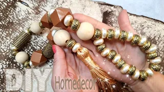 DIY HOMEDECOR colar de mesa luxo