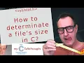 How to determinate a file s size in the C programming language