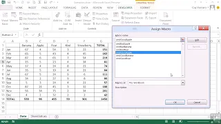 18 11 Use Of Worksheet Buttons To Trigger Macros