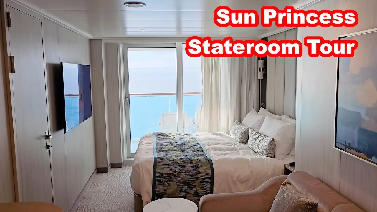Cabin Tour!! New Sun Princess Cruise Ship 🛳️
