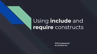 PHP Using include and require constructs
