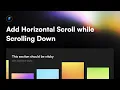 How to Add Horizontal Scroll while Scrolling Down in Framer