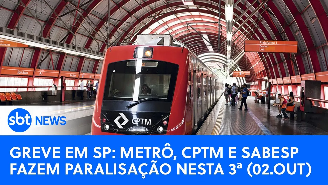 ???? SBT News na TV: Metrô, CPTM e Sabesp entram em greve em SP; Senado aprova texto do Desenrola
