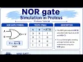 Nor gate using proteous 8