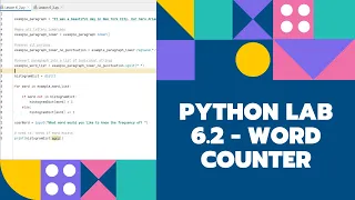 Python Lesson 6 2 Lab - Word Counter