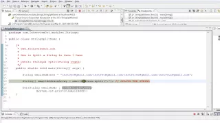 SPLIT A STRING IN JAVA DEMO
