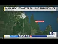Two hospitalized after falling through ice in Wayne County