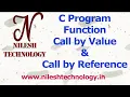 C Program Function Part 3 - Call by Value and Call by Reference