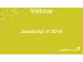 Webinar JavaScript in 2016