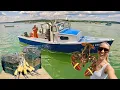 8 Year Old Boy took Crystal on his Mini Commercial Lobster Boat Catch Cook