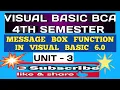 Message Box function in visual basic 6 0
