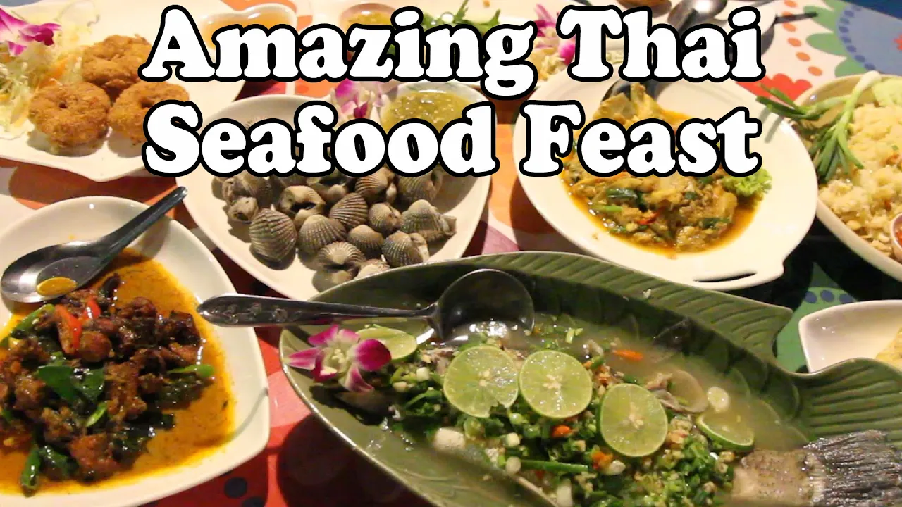 Thai Seafood Feast: Amazing Thai Food at a Seafood Restaurant in Thailand Vlog