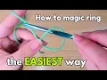 How to Crochet a Magic Ring Magic Loop Tutorial THE EASIEST WAY
