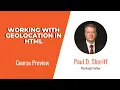 HTML Skills Working with Geolocation in HTML Course