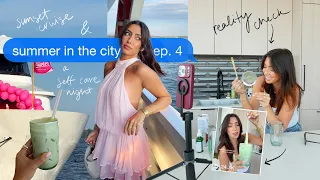 summer in the city (ep 4!)🌊: sunset boat cruise, trying new things & deep chats!