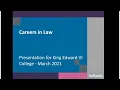 Live Webinar - Careers in Law with Talbots Law