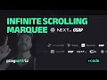 Infinite scrolling marquee for logos and testimonials Typescript Next js GSAP