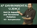 AP Environmental Science Unit 8 - Topic 8 5 Eutrophication