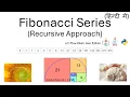 Fibonacci Series Recursive Approach Flowchart Java Python Code Easy Explanation Hindi