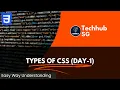 Types of CSS Inline Internal and External CSS Explained CSS Tutorial for Beginners - Day 1