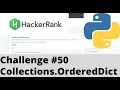 Hackerrank Python Challenge Collections OrderedDict