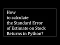 How to calculate the Standard Error of Estimate in Python