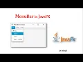 JavaFX Tutorial MenuBar in JavaFX